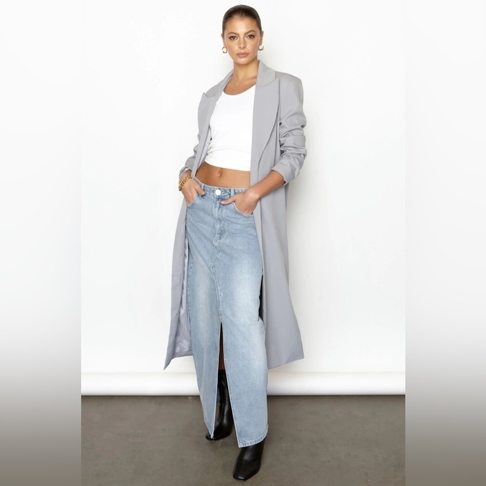 SYNDY's Grey Noella Long Blazer Size XS NWT Brand New - Picture 10 of 11